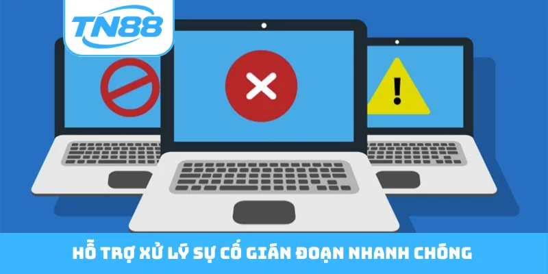 Hỗ trợ xử lý sự cố gián đoạn nhanh chóng